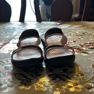 Chic Black and White Slide Sandals